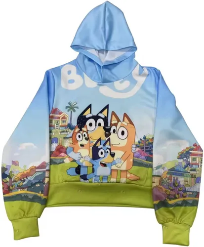 Vista 2 de Axionize Sudadera con capucha para niños con estampado 3D realista con capucha para niña