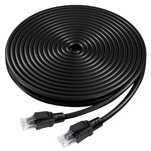 Vista 13 de Cable Ethernet Cat 6 para exteriores de 9 pies, cable de red Cat6 de alta velocidad de 10Gbps de 24AWG, impermeable, cubierta UV de entierro directo