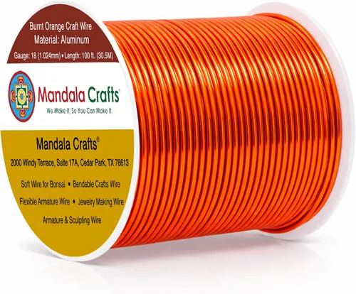 Vista 267 de Mandala Crafts - Alambre de aluminio anodizado de calibre 22 para hacer joyas - 137.2 m de alambre flexible surtido y coloreado - Doble para bonsái