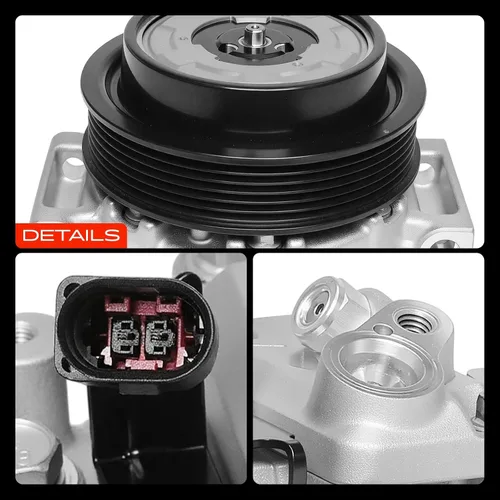 Vista 9 de A-Premium Compresor de aire acondicionado con embrague compatible con Porsche Para Cayenne 2015-2018 3.6L, 911 2014-2014, Boxster 2009-2014
