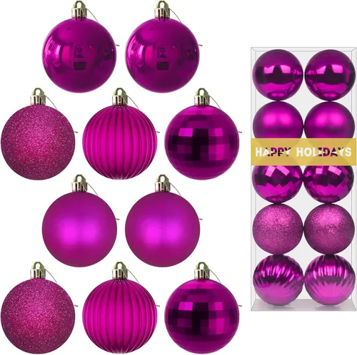 Vista 54 de Esferas pequeñas de bronce de 1.6 pulgadas para decoración del árbol de Navidad, adornos inastillables para cumpleaños, Halloween, vacaciones, boda