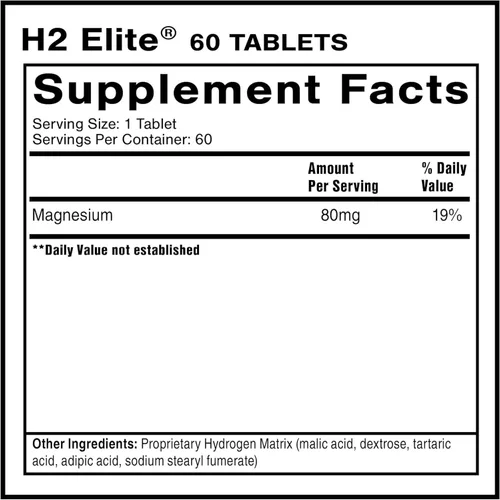 Vista 2 de Quicksilver Scientific H2 Elite Tablets - Aditivo para agua de hidrógeno molecular de alta dosis para soporte energético, perfecto para contenedores