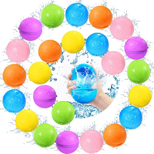 Vista 8 de Smirodi 6 globos de agua reutilizables, juguetes de agua para piscina y playa, para niños y niñas, juguetes de verano para niños de 3 a 12 años