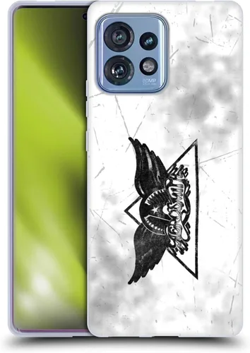 Vista 19 de Head Case Designs Officially Licensed Aerosmith 1987 Permanent Vacation Black and White Gel Case [Military Grade Protection] Compatible with Moto E7