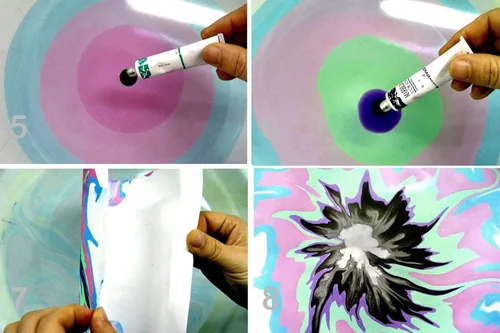 Vista 4 de Juego de 12 tubos de colores de 12 ml para pintura ebrú