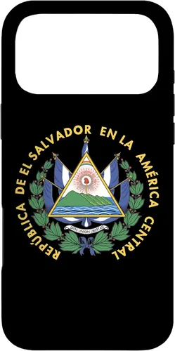 Vista 22 de Funda para iPhone 13 Pro Max con emblema nacional de escudo de armas de El Salvador