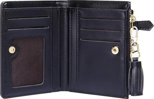 Vista 3 de FEITH & FELLY - Pequeña billetera plegable para mujer con monedero con cremallera y tarjetero