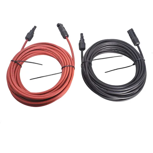 Vista 9 de WFLNHB Cable de extensión de panel solar de calibre 12 negro + rojo de 5 pies, 12 AWG con conector solar hembra y macho