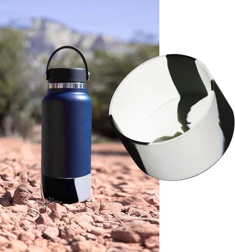 Vista 5 de 5 fundas de silicona para botella, protector inferior compatible con Stanley/Hydroflask/Iron Flask/Simple Modern, 2.9-3 pulgadas de ancho inferior