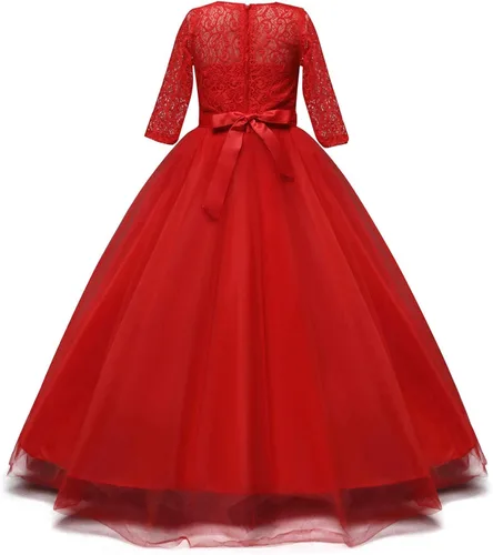 Vista 3 de NNJXD Girls Princess Pageant Dress Kids Prom Ball Gowns Wedding Party Flower Dresses