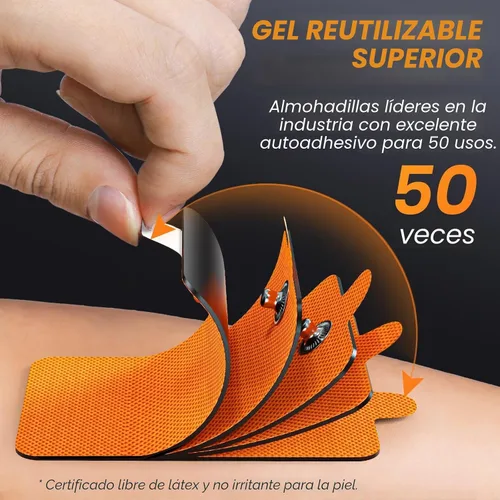 Vista 6 de AVCOO Unidad TENS 3 en 1 con 32 modos, estimulador muscular EMS de doble canal con 40 intensidades para terapia gradual de alivio del dolor