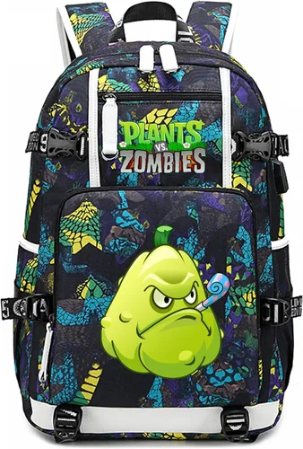 Vista 10 de ISaikoy Plants vs. Zombies Mochila Bolsa para Portátil Color Azul 1