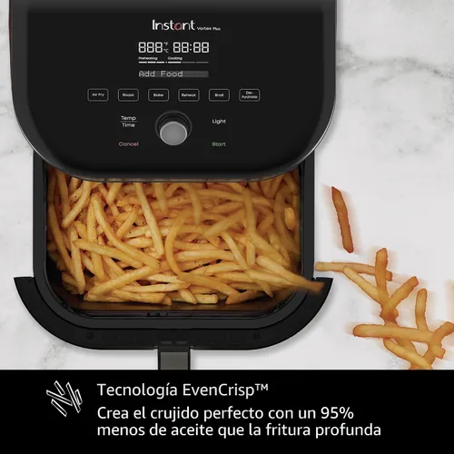 Vista 8 de Instant Pot Vortex Plus - Freidora de aire de 6 cuartos con tecnología de borrado de olor, funciones 6 en 1 que crujen, asan, asan, deshidratan