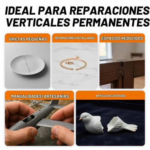 Vista 3 de Gorilla Micro Precise Super Glue Gel, pegamento cianoacrilato, configuración rápida, herramienta de dispensación precisa, tapa anti-obstrucción