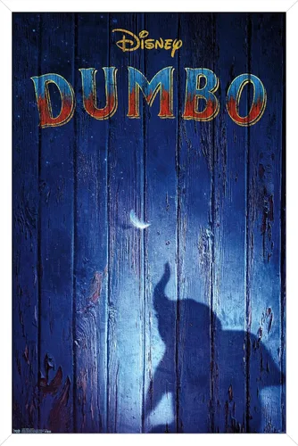 Vista 13 de Trends International Disney Dumbo - Póster de pared Teaser, 14.725 x 22.375 pulgadas, versión enmarcada de madera de granero Versión enmarcada