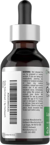 Vista 3 de Horbäach Gotu Kola Extract 2 fl oz Sin alcohol