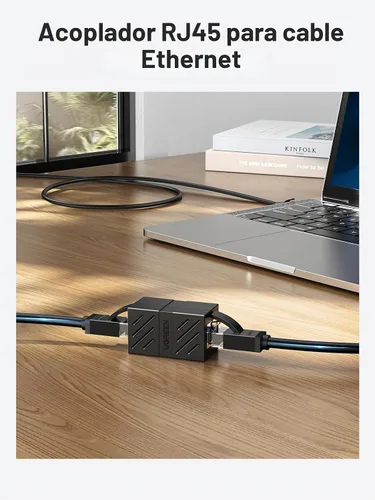 Vista 3 de UGREEN Acoplador Ethernet de 1000 Mbps, extensión de larga distancia de 328