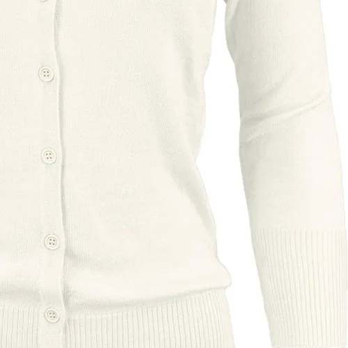 Vista 2 de YEMAK suéter de punto con cuello redondo y mangas 34 para mujer (S-3X)