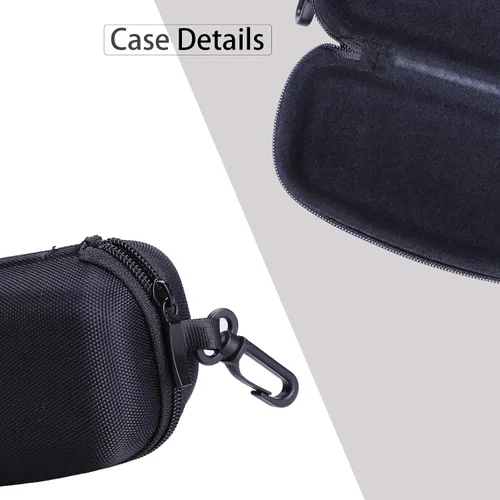 Vista 5 de XANAD Estuche rígido para gafas de seguridad, gafas de sol y gafas de tiro, color negro