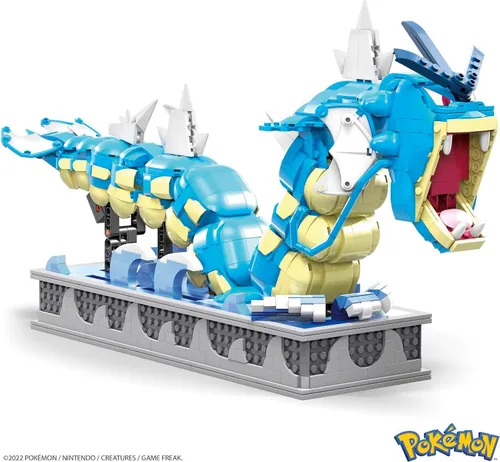 Vista 2 de MEGA Pokémon Set de Juguetes de Construcción, Gyarados en Movimiento con 2186 Piezas, Boca y Cola en Movimiento, para Niños o Adultos Coleccionables