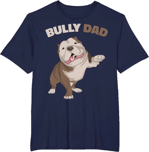 Vista 75 de American Bully Dad Dog Owner Father Funny Men T-Shirt Asphalt Grey
