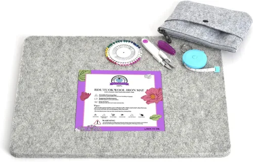 Vista 9 de Rdutuok Tapete de Prensado de Lana de 17"x13.5" 100% Lana Afieltrada de Nueva Zelanda Tapete de Planchado para Acolchadores, Costura, Suministros