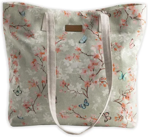 Vista 30 de Maison d' Hermine - Bolsa de lona de algodón reutilizable para mujeres, con asa para el hombro, bolsas a granel para compras y viajes