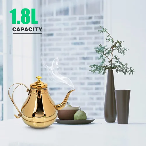 Vista 8 de Luxshiny Tetera de gran capacidad con filtro, ideal para tetera de leche y uso doméstico