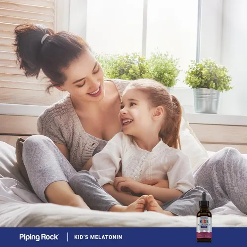 Vista 7 de Piping Rock Melatonina líquida para niños, 1 onza líquida, 1 mg, paquete de 3 botellas, gotas con sabor a bayas, suplemento sin OMG, sin gluten