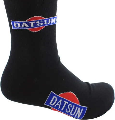 Vista 2 de Datsun Logo Calcetines Negro Crew Longitud