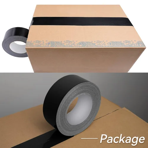 Vista 4 de Reniteco Cinta adhesiva negra: 2 pulgadas x 45 yardas, impermeable y para todo tipo de clima, sin residuos, resistente a los rayos UV, resistente