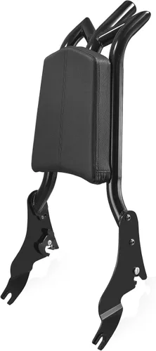 Vista 8 de Respaldo de pasajero Sissy Bar compatible con Harley Davidson Touring 97-08 de liberación rápida, respaldo de pasajero compatible con Road King