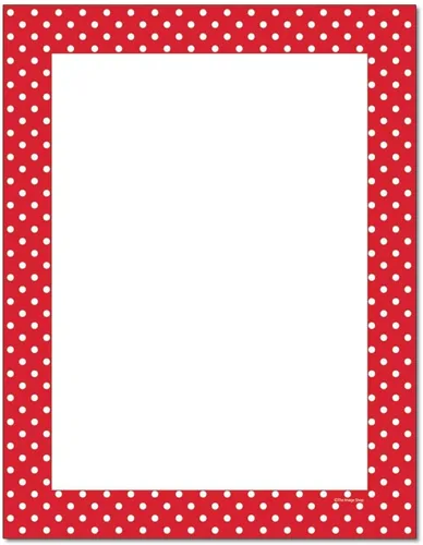 Vista 8 de Papel para impresora láser y de inyección de tinta con membrete de lunares (25 hojas, negro sobre blanco)