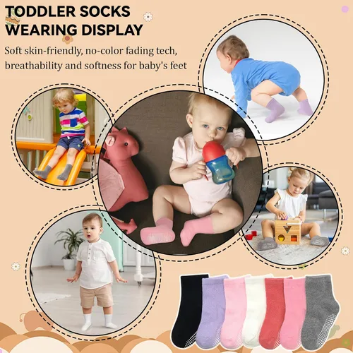 Vista 5 de SkiBeaut 20 pares de calcetines para niños y niñas de 0 a 7 años