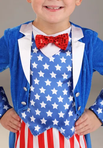 Vista 4 de Disfraz de Tío Sam para Niños Pequeños Multicolor