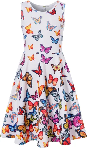 Vista 29 de BFUSTYLE - Vestido de verano sin mangas con estampado floral para niñas de 4 a 15 años Regreso a la escuela 01