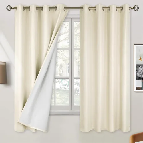 Vista 17 de BGment - Cortinas blackout blancas para dormitorio de 84 pulgadas de largo, juego de 2 paneles, cortinas para dormitorio con aislamiento térmico