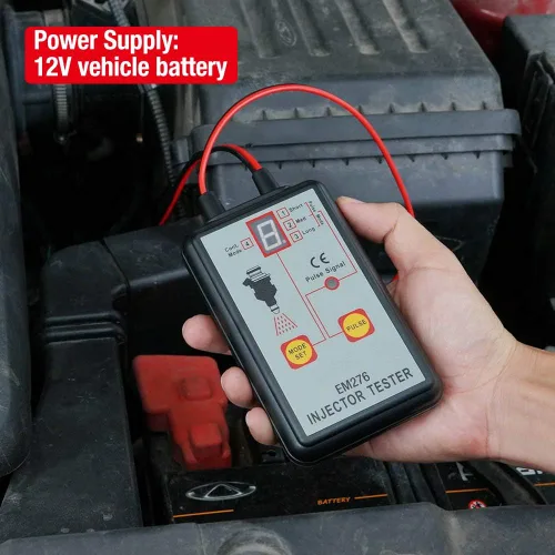 Vista 5 de allsun Probador de inyector universal de combustible de 12 V con adaptador, 4 modos de pulso, pantalla LED para diagnóstico automático del sistema