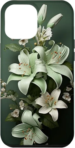 Vista 24 de Funda para iPhone 12 mini Sage green Wildflower Aesthetic Flower