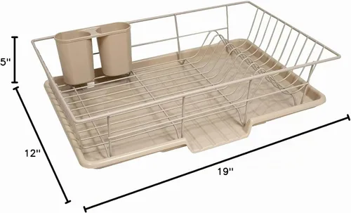 Vista 2 de Sweet Home Collection - Escurridor de platos y soporte para utensilios fáciles de usar