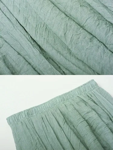 Vista 3 de Maxivestido largo estilo bohemio de algodón con cintura elástica para mujer