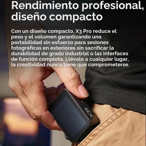 Vista 8 de Godox X3 Pro C X3Pro C Pantalla táctil TTL Flash Trigger para Canon, 2.4G inalámbrico, pantalla LCD de 2.4 pulgadas, integración Bluetooth y control