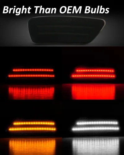 Vista 5 de Bestview 4-en-1 Luz Reflectora de Parachoques Trasero Compatible con Jeep Grand Cherokee Compass Patriot Dodge Journey 2011-2021, Función como Luz