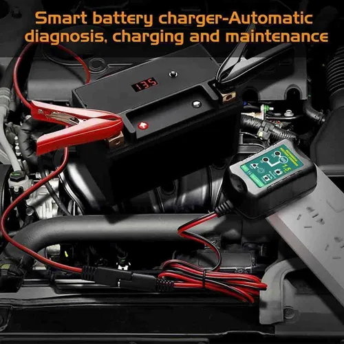 Vista 8 de Mantenedor de batería de 12V con carga lenta para motocicleta Harley Davidson y coche
