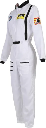 Vista 2 de Lehauya Disfraz de astronauta para mujer disfraz de astronauta para adultos disfraz de vuelo