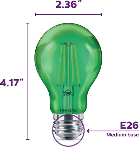 Vista 2 de Philips Focos LED 538207 A19: Cristal de filamento, 538249