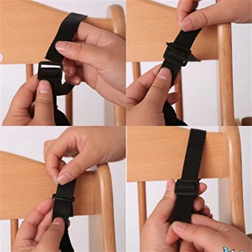 Vista 5 de Arnés de 5 puntos Cinturón de seguridad para bebé, cinturón de seguridad universal para silla alta de madera