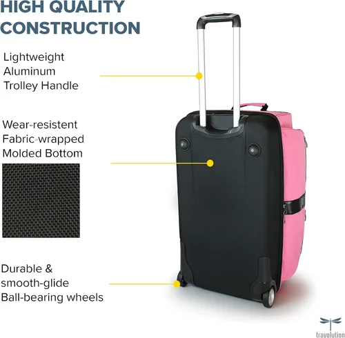 Vista 9 de Travolution Dance Bag with Garment Rack, 28 Inch Rolling Duffel With Wheels, Ideal for Competitions & Travel, Easy-assembly Lightweight Aluminum