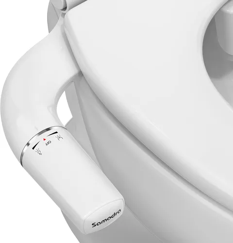 Vista 8 de SAMODRA - Accesorio de bidé ultrafino para inodoro – Doble boquilla (lavado frontal y trasero) Bidés higiénicos para inodoros existentes