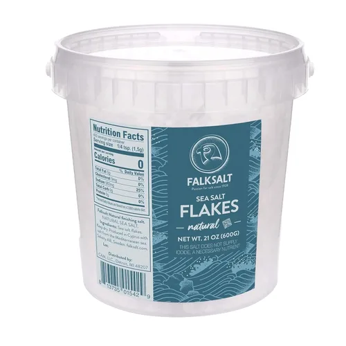 Vista 7 de FALKSALT Copos de sal marina orgánica, caja de 8.8 onzas - Copos de sal marina gourmet